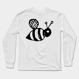 Bumblebee Doodle Black Long Sleeve T-Shirt